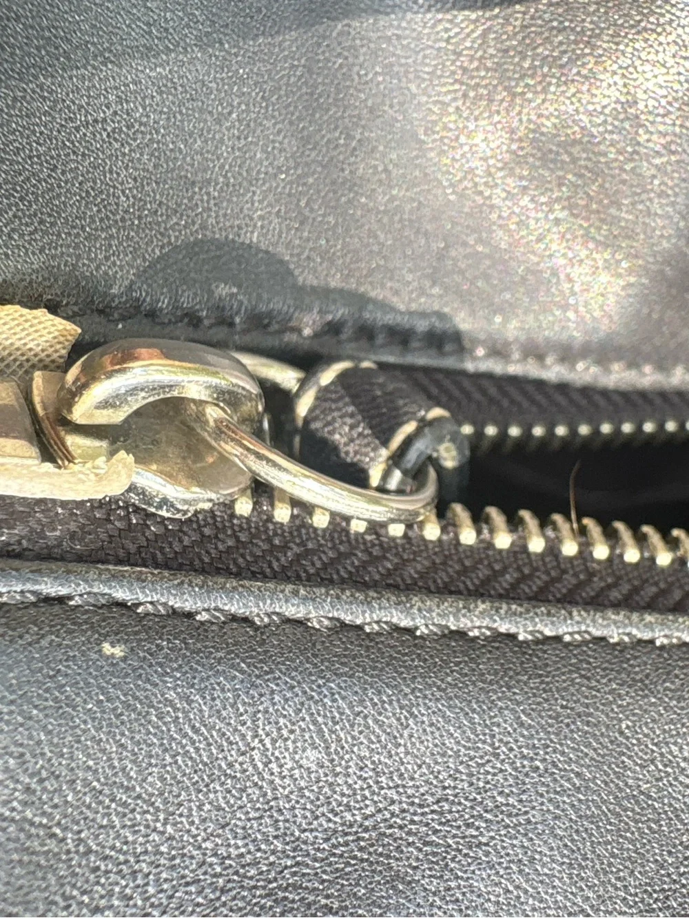 Coach Y2K Black Leather Tote Shoulder Bag